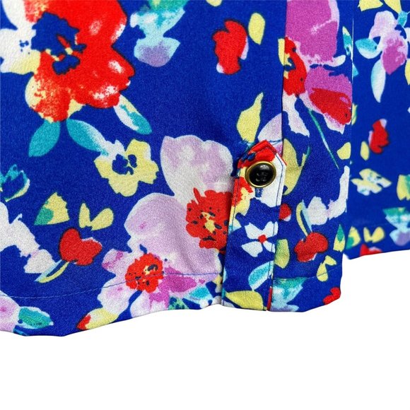 Yumi Kim Romper Small Blue Floral Liz Wrap Tie Waist Pockets - Picture 7 of 12